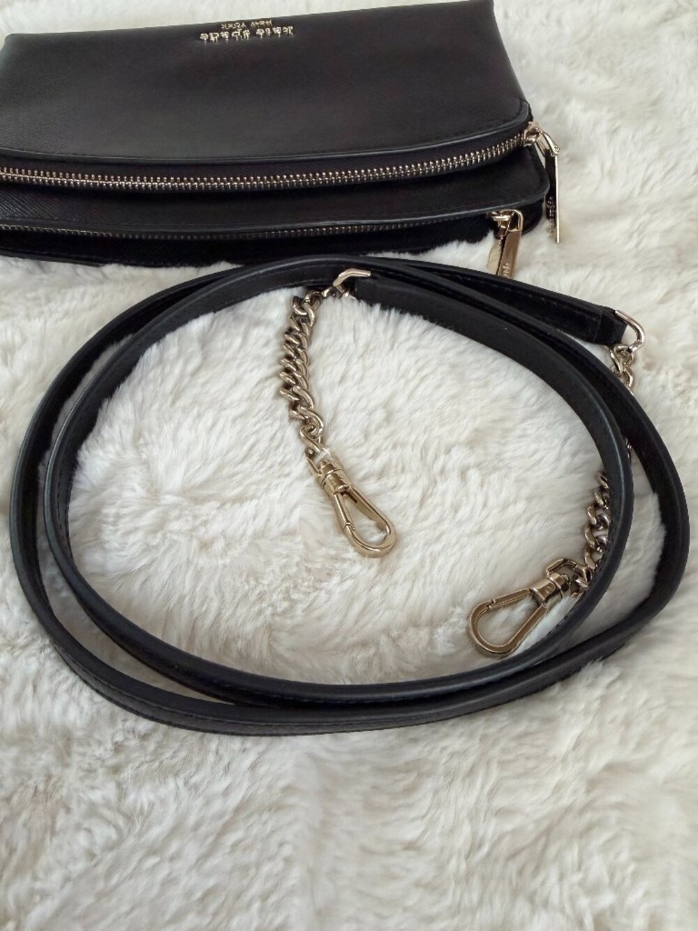Kate Spade Spencer East West Phone Black Leather Crossbody Bag - Picture 12 of 15